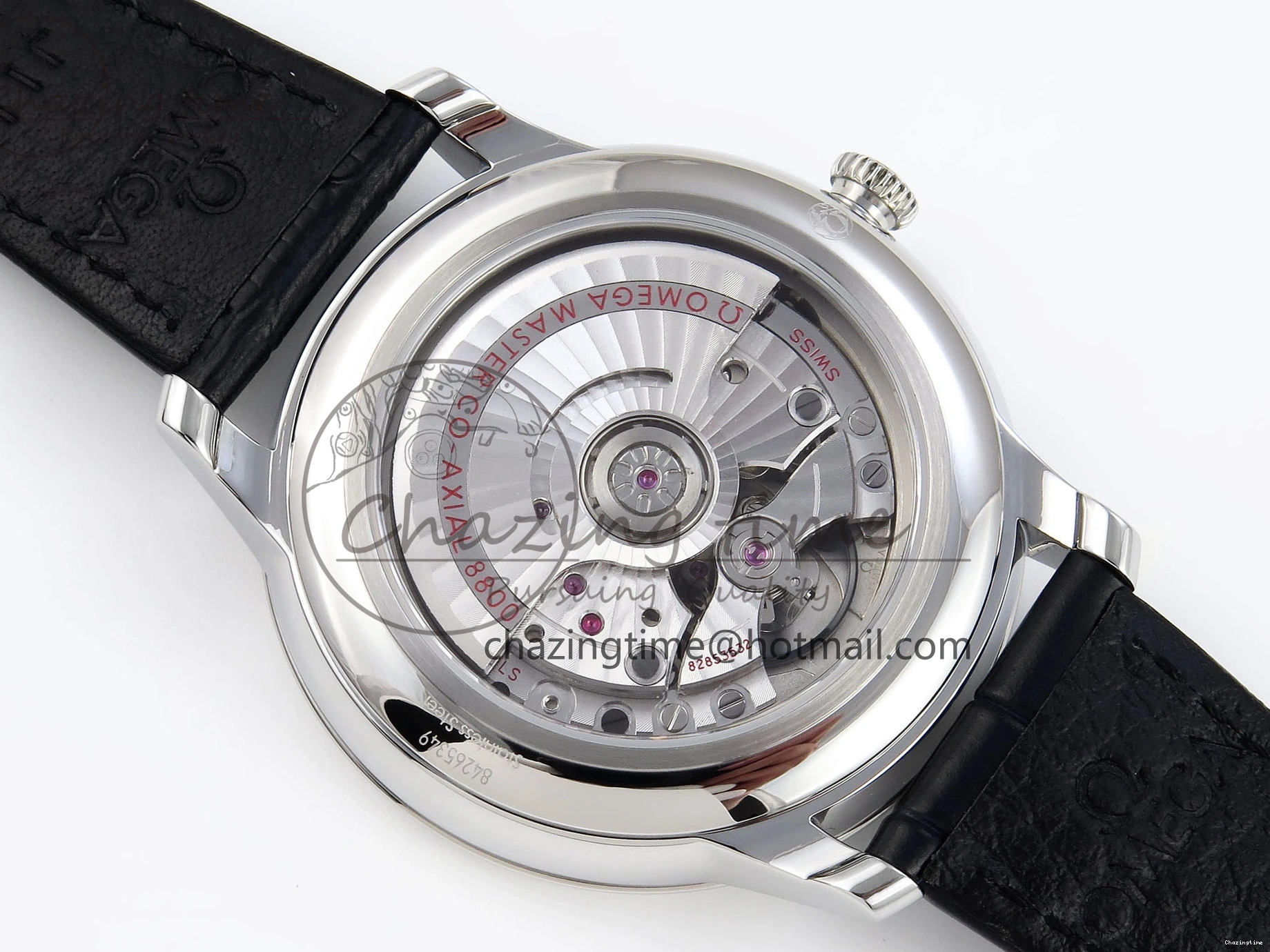0325 ZipUp De Ville Date SS MKF 1:1 Best Edition White Dial Roman Marker on Black Leather Strap A 7741